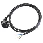   TRACON DVK3X0.75 Csatlakozódugó kábellel, fekete 3×0,75mm2, 2m, 10A, 250VAC,H03VV-F,2300W(DUAL Schuko/French)