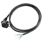TRACON DVK3X0.75 Csatlakozódugó kábellel, fekete 3×0,75mm2, 2m, 10A, 250VAC,H03VV-F,2300W(