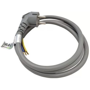 TRACON DVK3X2_5-1_5 Cablu de conectare cu stecher negru