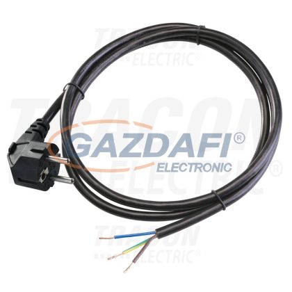 TRACON DVK3X2_5-1_5 Cablu de conectare cu stecher negru
