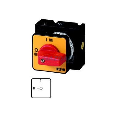 EATON 016318 T3-1-102/E-RT Be-Ki kapcsoló VÉSZ-KI 2p 32A beépíthető