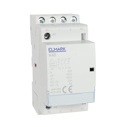 ELMARK Moduláris mágneskapcsoló, K40, 25A, 230V, 3Z+1NY