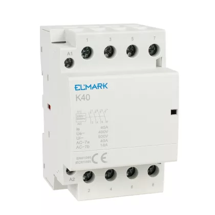 ELMARK Moduláris mágneskapcsoló, K40, 40A, 230V, 3Z+1NY