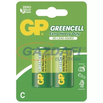 GP B1231 ELEM GREENCELL R14 2db/bliszter (B1231)