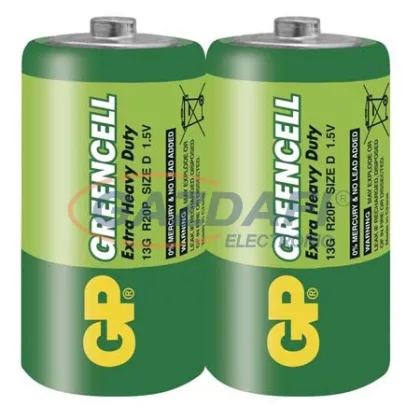 GP B1240 ELEM GREENCELL R20 2db/csomag (B1240)