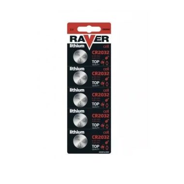 RAVER B7332 ÓRAELEM CR2032 5db/bliszter (B7332)