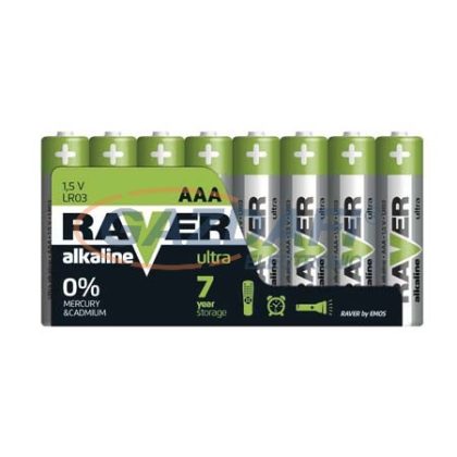 RAVER B79118 alkáli elem LR03 8db/csomag (B79118)