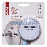 EMOS ÉJJELI FÉNY 3 LED, 2× USB