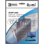 EMOS SD2300 SCART-3SCART+3RCA+SVHS CSATLAKOZÓ KÁBEL 0,5M