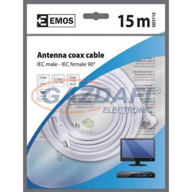  EMOS SD3115  CABLU ANTENA COAXIAL 90 ° 15M (SD3115)