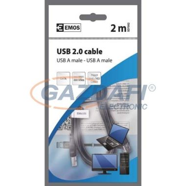 EMOS SD7002 USB 2.0 A/M-A/M CSATLAKOZÓ KÁBEL 2M