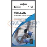 EMOS SD7801 USB 3.0 A/M-MICRO B/M CSATLAKOZÓ KÁBEL 1M