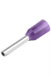 TRACON E034 Szigetelt (PA6.6) érvéghüvely, ónozott elektrolitréz, lila 0,25mm2, L=10,4mm