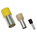   TRACON E080 Szigetelt (PA6.6) érvéghüvely, ónozott elektrolitréz, sárga 1mm2, L=12,4mm, 100 db/csomag