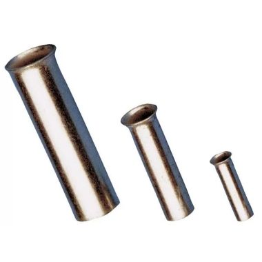 TRACON E08N-18 Szigeteletlen érvéghüvely, ónozott elektrolitréz 10mm2, L=18mm, 100 db/csomag