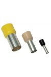 TRACON E100 Szigetelt (PA6.6) érvéghüvely, ónozott elektrolitréz, sárga 1mm2, L=16,4mm, 100 db/csomag
