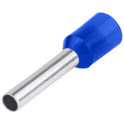   TRACON E116 Szigetelt (PA6.6) érvéghüvely, ónozott elektrolitréz, kék 2,5mm2, L=15,2mm