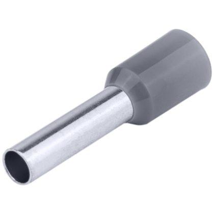   TRACON E119 Szigetelt (PA6.6) érvéghüvely, ónozott elektrolitréz, szürke 4mm2, L=16,5mm