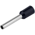 TRACON E123 Szigetelt (PA6.6) érvéghüvely, ónozott elektrolitréz, fekete 6mm2, L=26mm