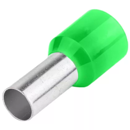   TRACON E22 Szigetelt (PA6.6) érvéghüvely, ónozott elektrolitréz, zöld 6mm2, L=20mm