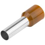 TRACON E24 Szigetelt (PA6.6) érvéghüvely, ónozott elektrolitréz, barna 10mm2, L=21,5mm