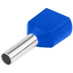   TRACON E26I Szigetelt (PA6.6) iker-érvéghüvely, ónoz. elektr.réz, kék 2×16mm2, l=14mm