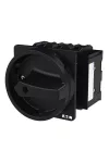 EATON 012653 Main switch, P3, 63 A, flush mounting, 3 pole, 2 N/O, 2 N/C, STOP function, With black rotary handle and locking ring