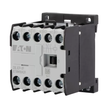 EATON 021665 Contactor relay, 220 V 50/60 Hz, N/O = Normally open: 3 N/O, N/C = Normally closed: 1 NC, Screw terminals, AC operation