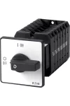 EATON 094800 On-Off switch, T5, 100 A, rear mounting, 6 contact unit(s), 11-pole, with black thumb grip and front plate