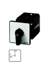 EATON 096378 On-Off switch, T5, 100 A, rear mounting, 3 contact unit(s), 6 pole, with black thumb grip and front plate