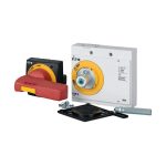   EATON 100681 Működtető fogantyú ajtócsatlakozóval, piros/sárga, ajtózár, zárható, NZM3, UL szabvány