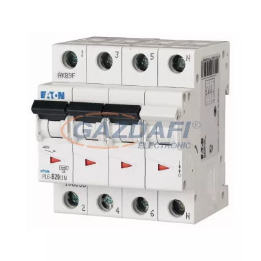 EATON 106038 Kismegszakító, 6kA 3 pólus+nulla