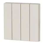   EATON 126051 RF gombburkolat 4x1/4 55x55mm, krémszínű, matt