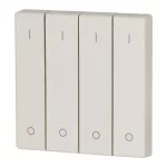   EATON 147598 RF gombburkolat 4x1/4 55x55mm 1-0, krémszínű, matt