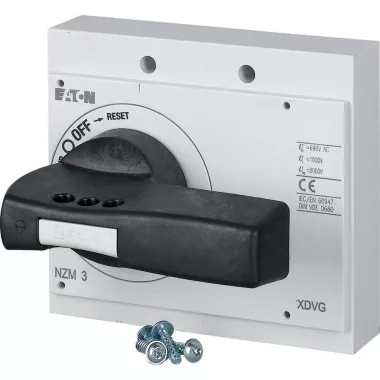 EATON 165716 Rotary handle, black, lockable on the handle, size 3, IEC