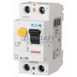  EATON 165770 Áram-védőkapcsoló 6kA 2 pólus, 500mA, A típus 40A PF6-40/2/05-A (Fi-relé)
