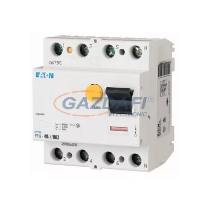   EATON 165798 Áram-védőkapcsoló 6kA 4 pólus, 300mA, A típus 80A PF6-80/4/03-A (Fi-relé)