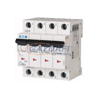 EATON 166515 Kismegszakító, 6kA 4 pólus 10A, C karakterisztika, PL6-C10/4