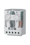 EATON 167268 Higrosztát/termosztát a párat./hőm. szabályozásához elosztótáblán, 1 kap. érz. és relé érz.