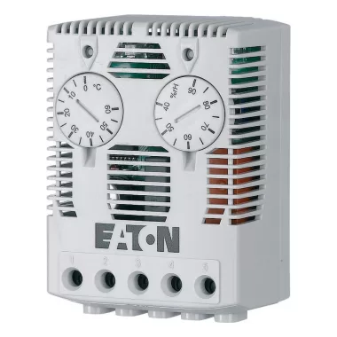 EATON 167268 Higrosztát/termosztát a párat./hőm. szabályozásához elosztótáblán, 1 kap. érz. és relé érz.