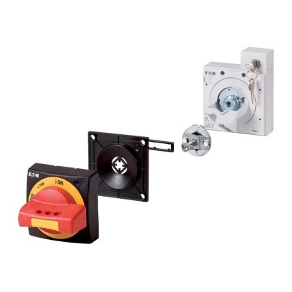   EATON 172531 Működtető fogantyú ajtócsatlakozóval, ajtózárral, pirosas/sárga, zárral és kulcsokkal, NZM2