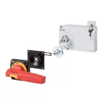   EATON 172535 Működtető fogantyú ajtócsatlakozóval, ajtózárral, pirosas/sárga, zárral és kulcsokkal, NZM4