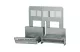 EATON 174555 Mounting kit, 2x IZMX16, fixed mounted design, width = 800 mm