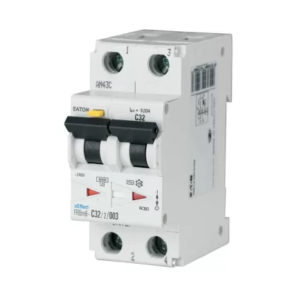 EATON 177996 FRB hibaáram a védelem túláram, Super A típus, B kar, 2-pólus, In=16A, Idn=0,1A, Ir=250A, Icn=6kA EATON 177996 FRB hibaáram a védelem túláram, Super A típus, B kar, 2-pólus, In=16A, Idn=0,1A, Ir=250A, Icn=6kA