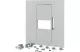 EATON 180487 Front plate, NZM4, 3p, withdrawable + remote operator, W=425mm, grey - 3