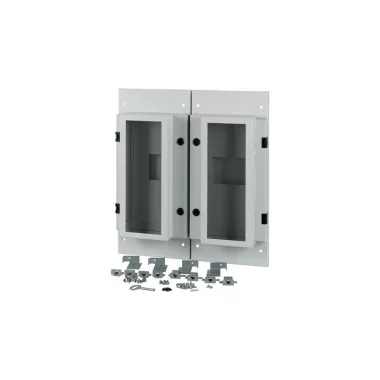 EATON 180507 Front plate, 2xNZM4, 3p, fixed with mechanical interlock, W=600mm, IP55, grey