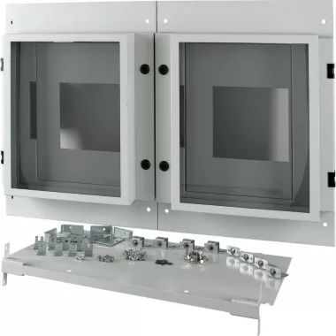 EATON 180520 Front plate, 2xNZM4, 4p, withdrawable + remote operator, W=1000mm, IP55, grey