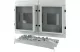 EATON 180520 Front plate, 2xNZM4, 4p, withdrawable + remote operator, W=1000mm, IP55, grey - 2