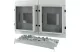 EATON 180520 Frontplate, 2xNZM4, 4 poles withdrawable + remote operator  W=1000mm IP55, xEnergy