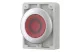 EATON 182933 Világító reteszelt nyomógomb,30mm,lapos,piros,"O"